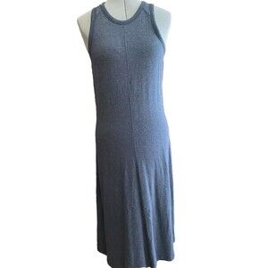 Lou And Grey Midi Tank Dress Sz-M Blue Gray Fleece Casual Spring Summer